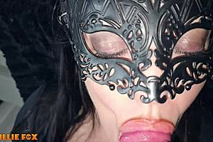 hot milf millie fox swallows massive fan cum load!