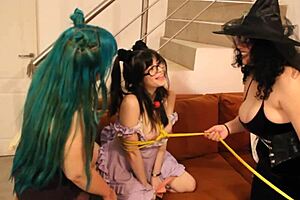 Three witches one pregnant dress you maid for demonic orgy rough sex?