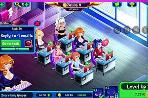 Secretary milf plays naughty games at new office