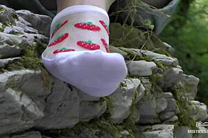 check out my cute feet in dirty socks outdoor fetish kissing lover compilation