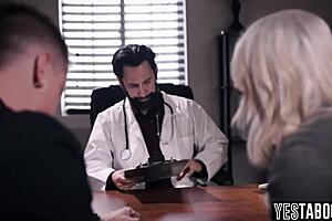 Mature horny doctor fucks big-boobed curvy milf hardcore pov in hospital office