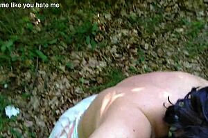 Humiliating my pig whore walking the park?