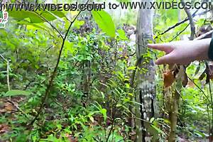 Hot Thai Babysitter's Skinny Pussy Creampied Outdoors by Neighbor