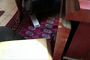 ebony stepmom squirts hard on my monster cock first?