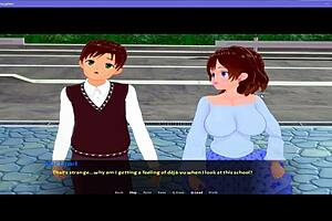 milf reunites with lost daughter in lactating creampie parody game