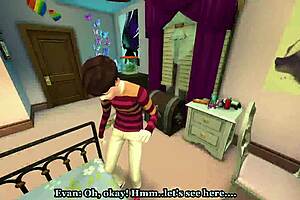 Sims 4 college cram stuffs tight teen ass with rough cock