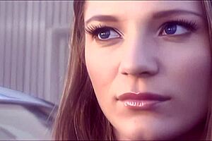 auroara snow rides monster cock outdoors in fishnets to gaping creampie!!