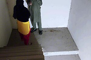 My horny sister-in-law waits on the stairs