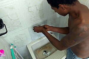 plumber rams dick deep in her tight ass - 100 anal action...