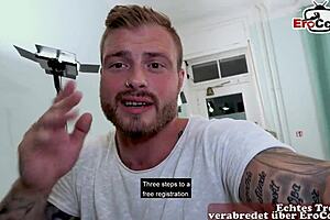 German chubby hooker with huge natural tits arrives for pov date