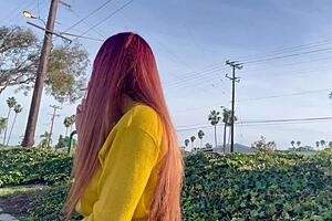 oh god, flashing my juicy italian milf tits solo in the car feels amazing at night