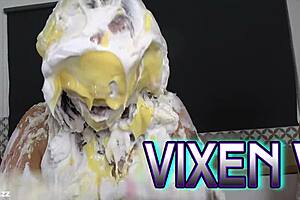 Pornstar Creampie Trivia With Skinny British Fetish Food Play