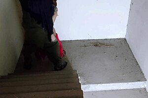 My horny sister-in-law waits on the stairs