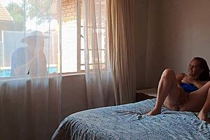 oh god, my curvy cheating wife in lingerie rides pool boy's huge cock creampie while hubby's gone... so wrong!