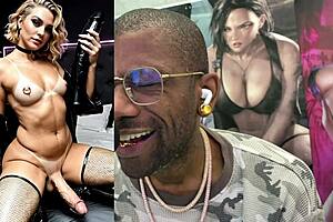 wanna see this trans beauty cum hands-free while fucking her huge cock?