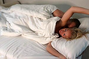 wanna join this amateur couple's slow morning spooning fuck?