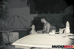 Tight Spanish milf fucked deep at poolside muchasexo outdoor