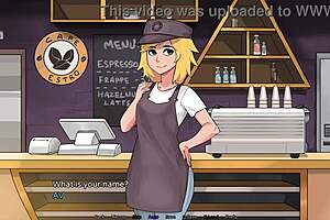 hazel sneaks a quick jerk into her hazelnut latte... caught red-handed!