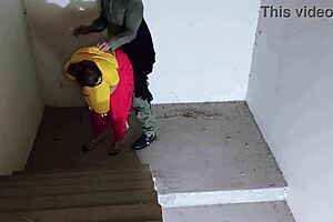 My horny sister-in-law waits on the stairs