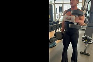 Working out hard to sculpt milf goddess body, but crave cock inside more!