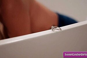 Angela White and Jenna Foxx lick huge tits?