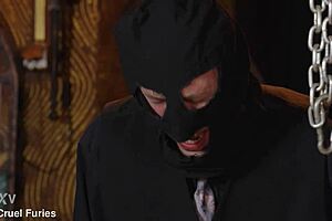 blonde mistress electro torments screaming slave 😈⚡