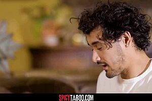 i catch my shy stepson eyeing my big natural tits bouncing