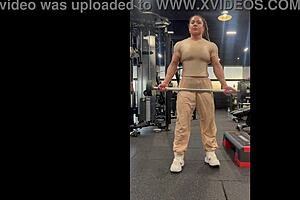 Working out hard to sculpt milf goddess body, but crave cock inside more!