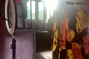 bustysaxx strips slow rippin clothes off her fat curvy big ass body