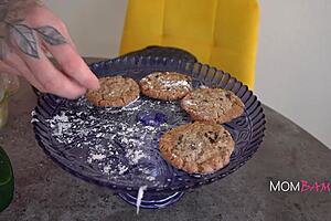 Stepmom in Lingerie Rides Cougar Pussy on Son While Dad Watches