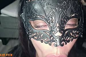millie fox gulps monster cum load covering face and filling mouth completely