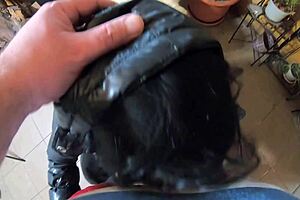 wanna see me tease in tight leather pants then cum on puffy coat?