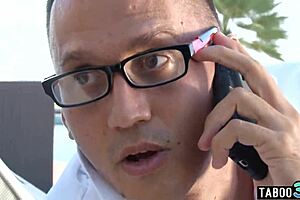 shy stepson gets dominated outdoors by cock hungry leya falcon