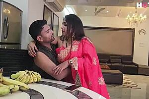 Huge boobs Indian bhabhi strips saree fucks devar