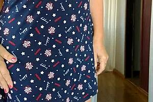 wanna see my stepmom in that sheer dress flashing her huge tits and ass this morning?