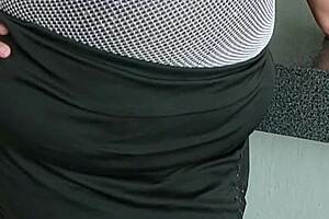 doesn't my chubby beauty's huge tits in fishnet and shaved pussy tempt you?