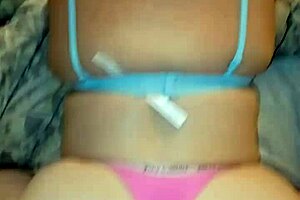 Sexy PAWG Resaboo soaks her pussy in delightful pink lingerie