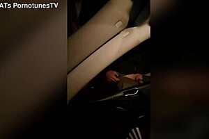 Stranger Milks Massive Cock In Car For Hotwife Handjob