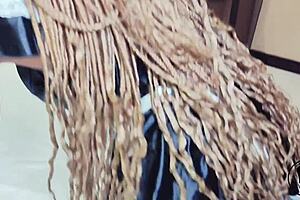 ebony maid finds big dildo fucks wet pussy 😈🍆