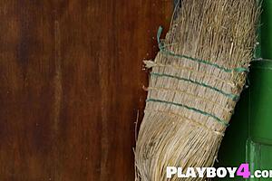 cute asian milf strips outdoor revealing small tits