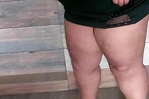 doesn't my chubby beauty's huge tits in fishnet and shaved pussy tempt you?