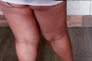 doesn't my chubby beauty's huge tits in fishnet and shaved pussy tempt you?