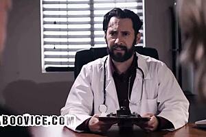 watch my cuckold hubby as wife gets deep creampie from doctor