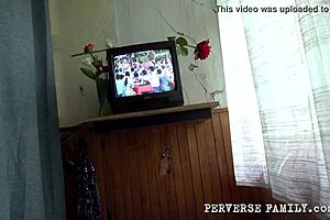 perverse milf fists son's ass n rides for anal creampie