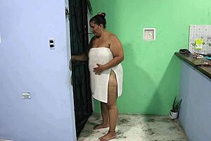 Pizza Guy Rips Fishnets And Pounds Dripping Latina Pussy Hard