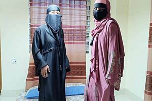 Desi Hijab Step-Sisters Beg for Step-Brother's Dick in Tight Pussy