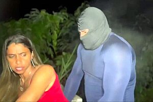 Wife hunts carnival studs while humiliated hubby watches gaping wet