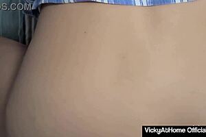 vicky vette the mature bombshell begs for deep fuck and anal creampie