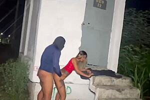 Wife hunts carnival studs while humiliated hubby watches gaping wet