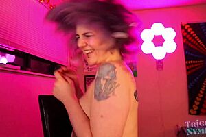 Horny Oiled Nympho Babe Fingers Pussy During Boobie Massage Stream Vibes